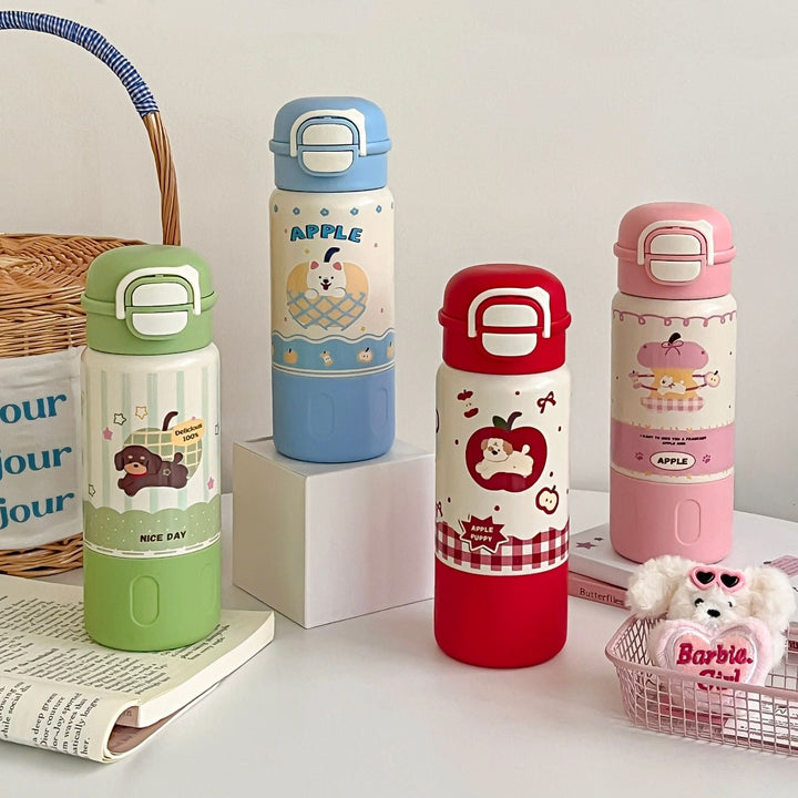 Ladies Insulated Water Bottle with Cheerful Dog Design Kalsten