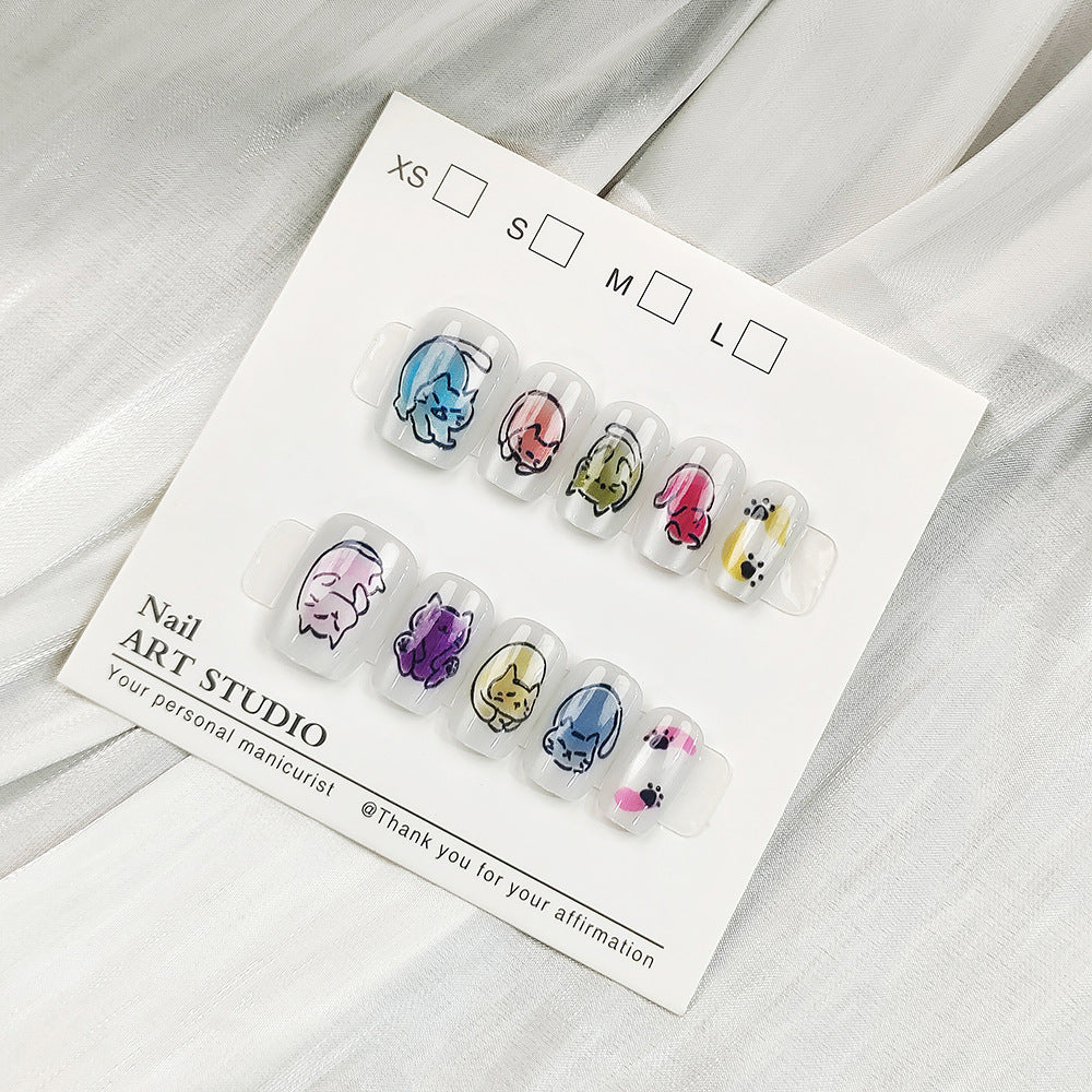 Elegant Artificial Nails with Shimmering Effect Kalsten