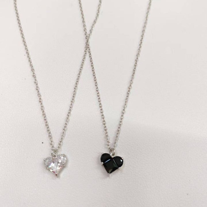 Heart-Shaped Crystal Pendant Necklace Kalsten