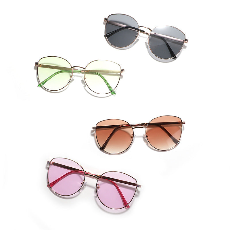 Women's geometric sunglasses with narrow metal frame Kalsten