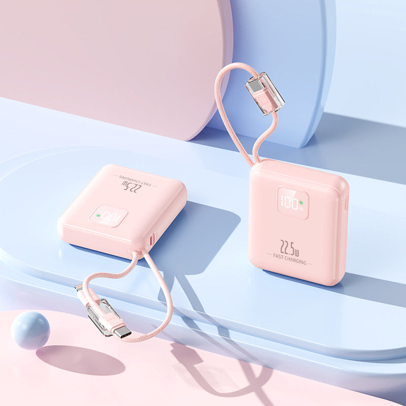 Slim power bank with integrated fast charging port and digital battery level indicator Kalsten