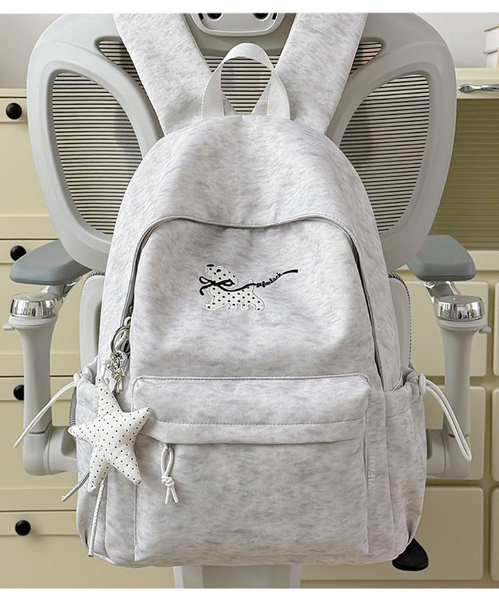 Embroidered Casual School Backpack
