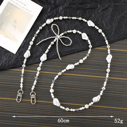 Elegant Pearl and Chain Necklace Acalora
