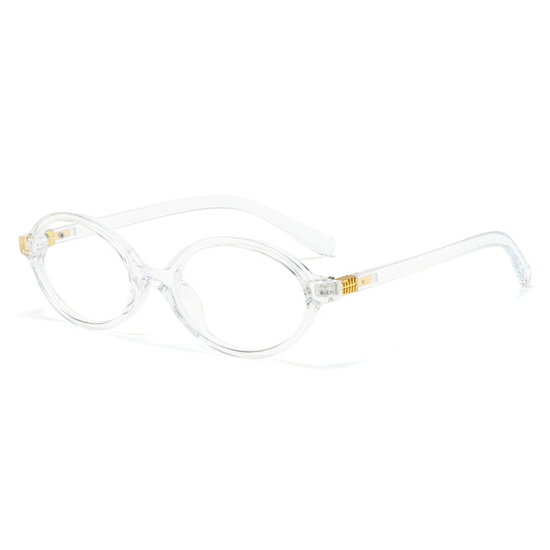 Women's fashionable oval glasses with golden accents Kalsten