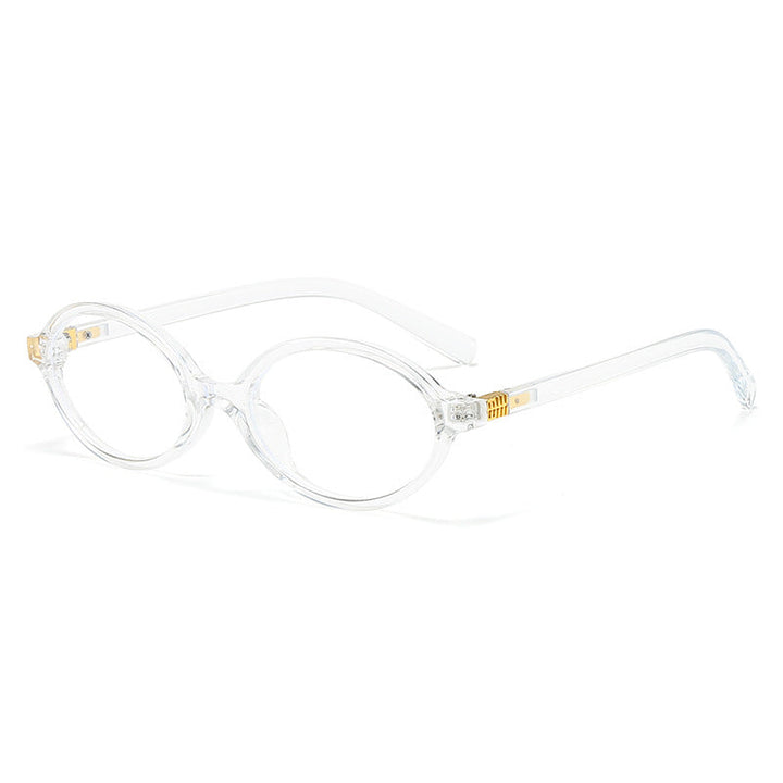 Women's fashionable oval glasses with golden accents Kalsten