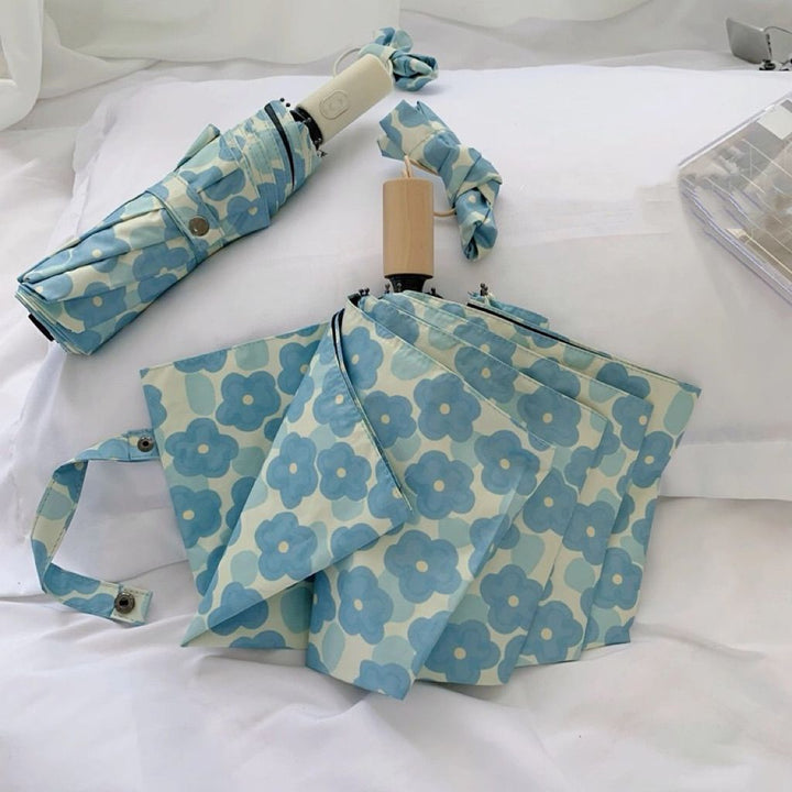 Women Folding Umbrella with Floral Pattern Kalsten