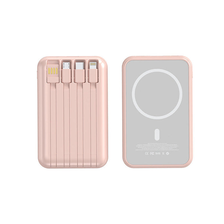 Portable Powerbank with Integrated Charging Cables Kalsten