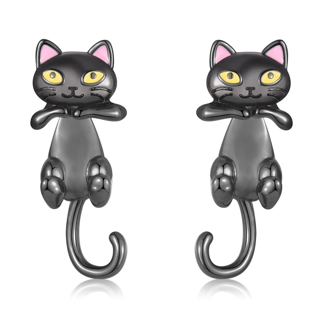 Playful Cat Dangle Earrings Kalsten