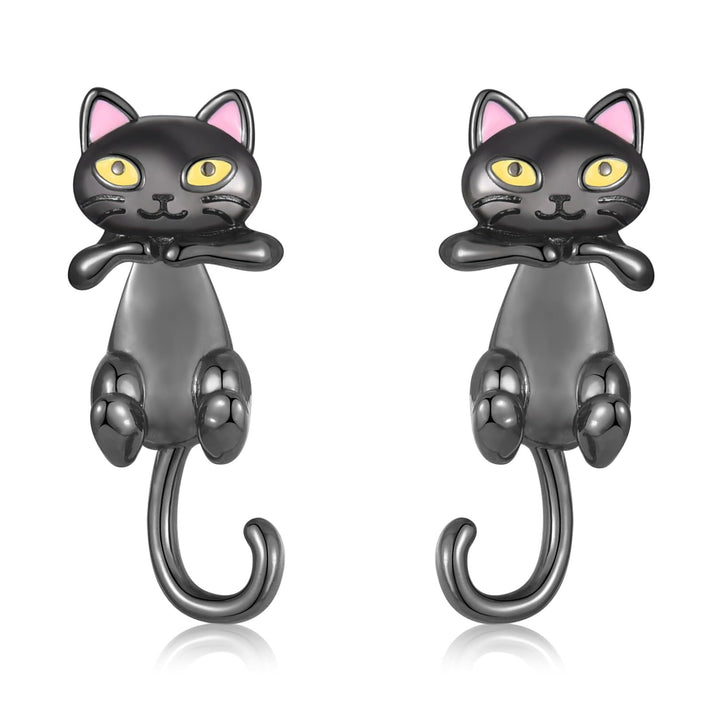 Playful Cat Dangle Earrings Kalsten