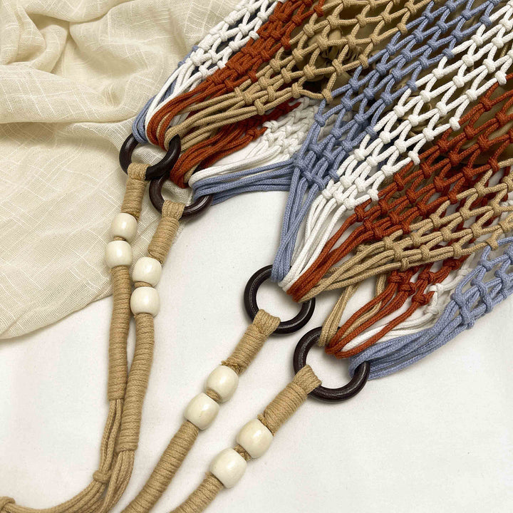 Macrame Tote Bag with Tassels Kalsten