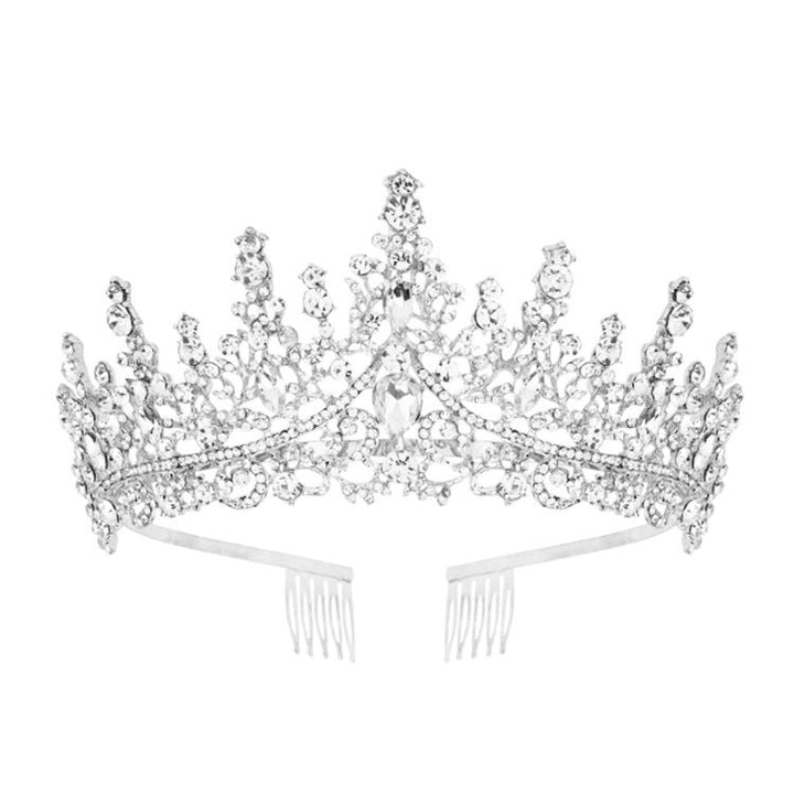 Ladies Rhinestone Tiara with Sparkling Gemstones Kalsten