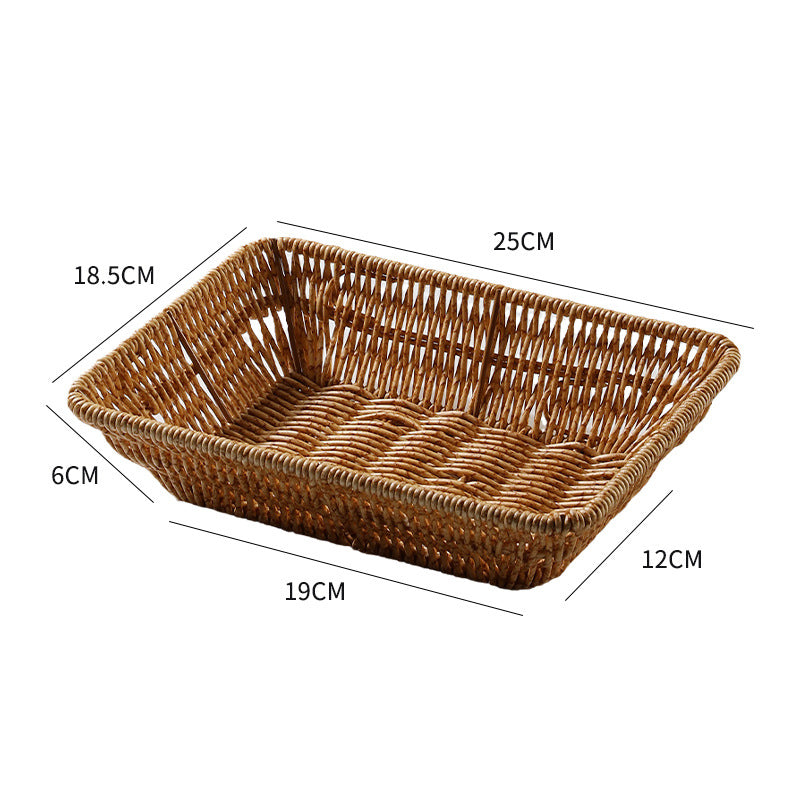 Unisex Rectangular Braided Basket with Ergonomic Design Kalsten
