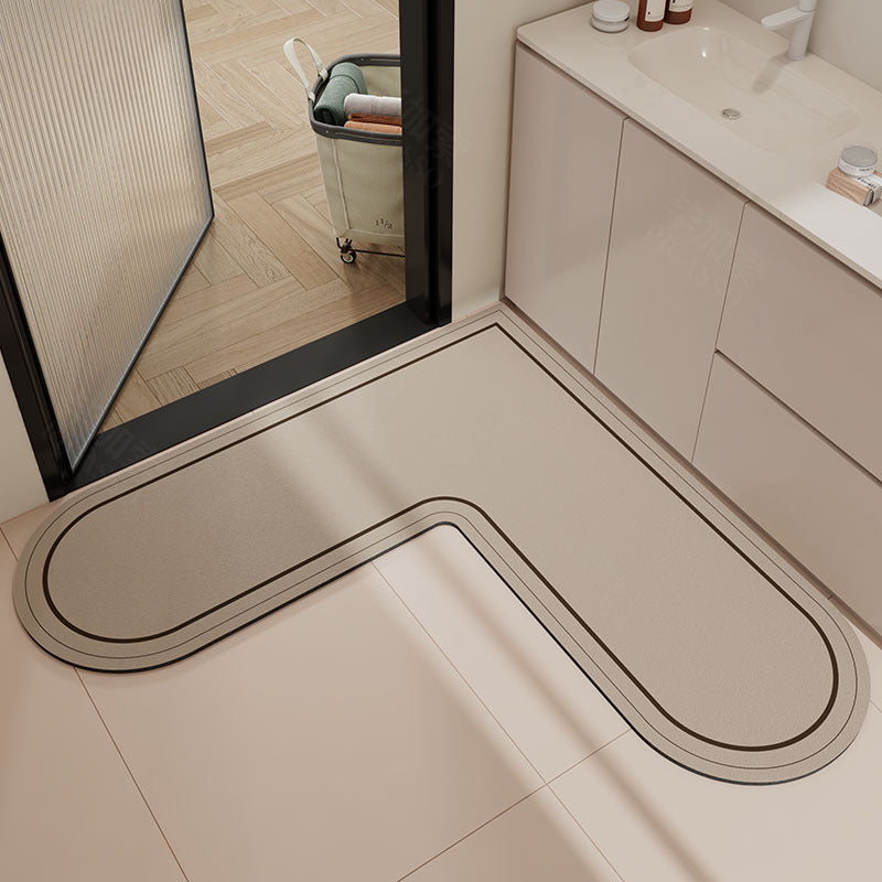 L-Shaped Non-Slip Bathroom Mat Kalsten