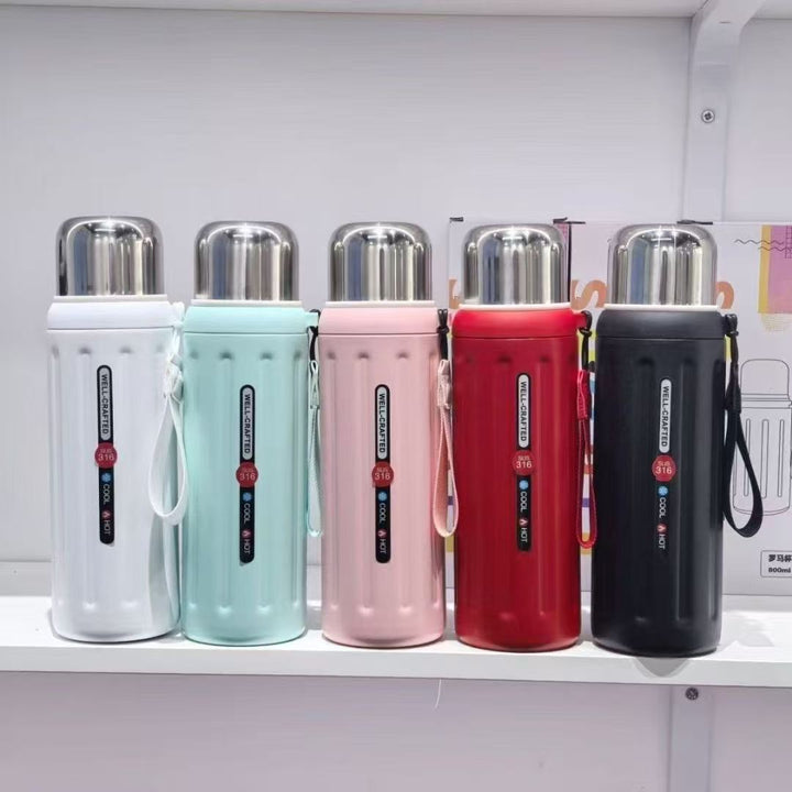 Unisex Thermal Insulated Bottle with Practical Carrying Handle Kalsten