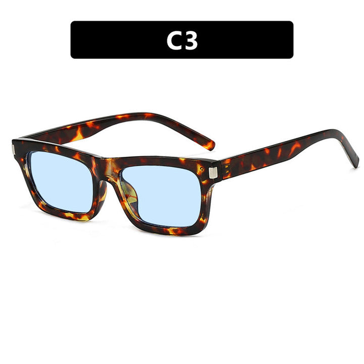 Women's square sunglasses with transparent lenses and stylish design Kalsten