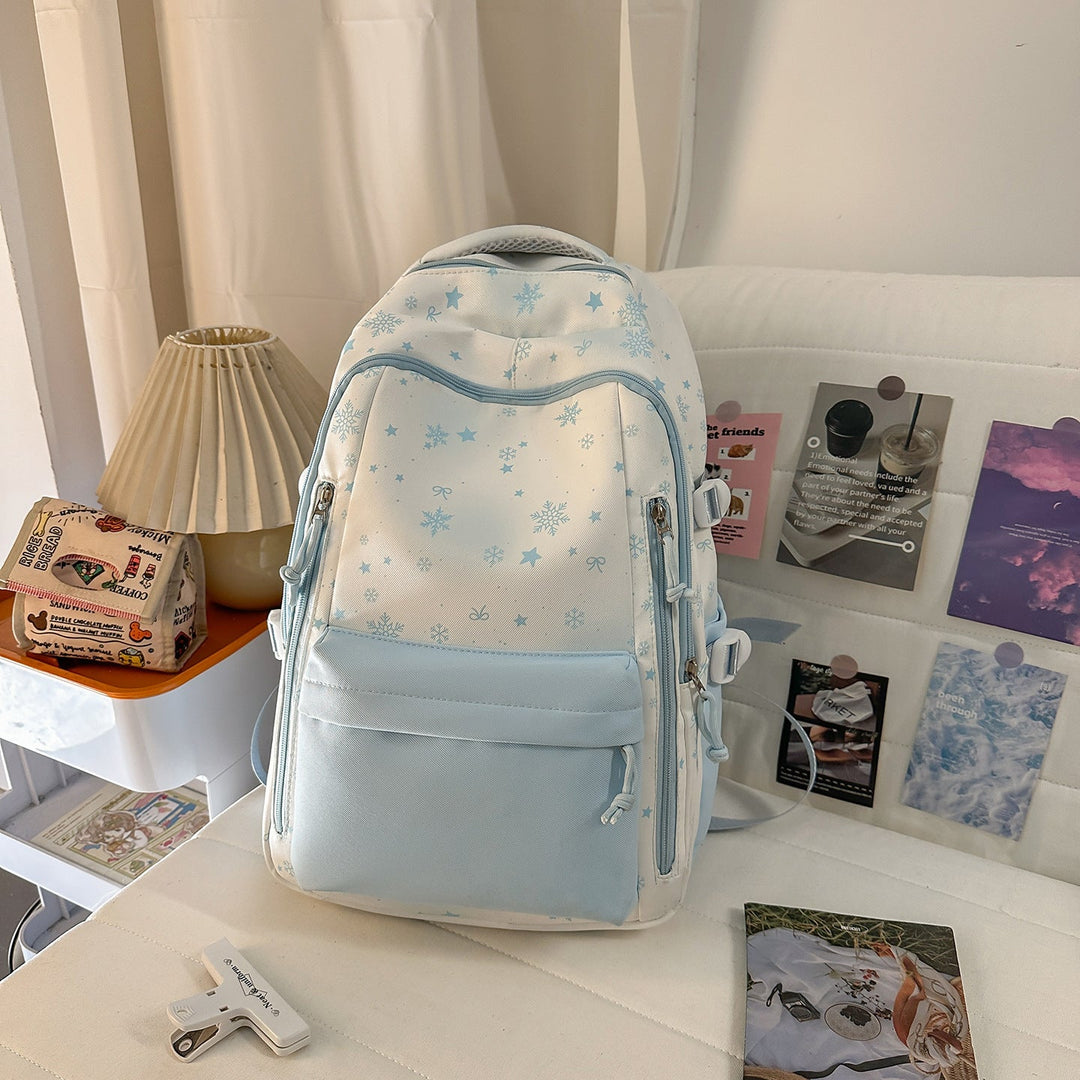 Backpack with Elegant, Floral Design and Many Compartments Kalsten