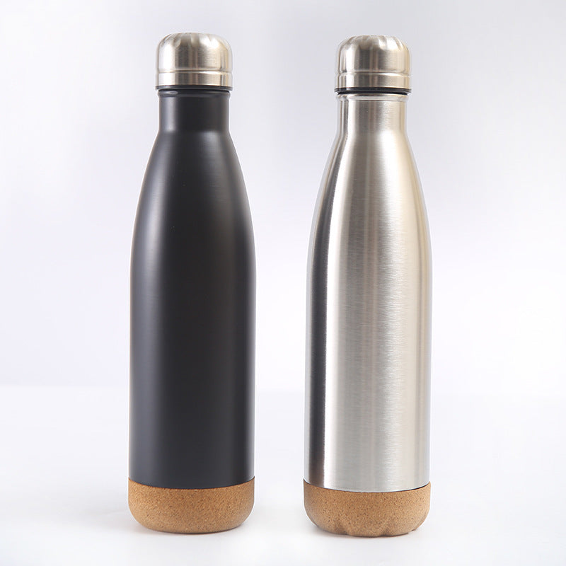 Ladies stylish stainless steel insulated bottle with cork bottom Kalsten
