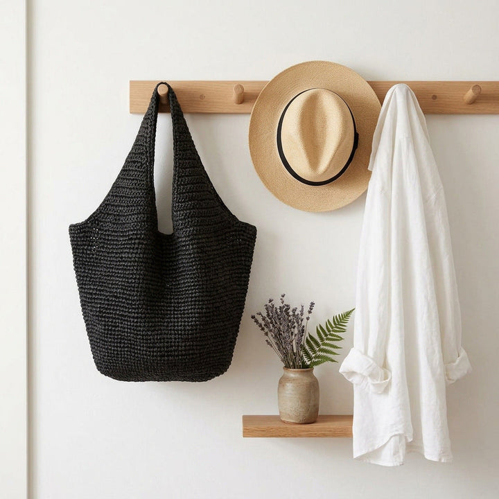 Handmade Macrame Tote Bag with Fine Structure Kalsten