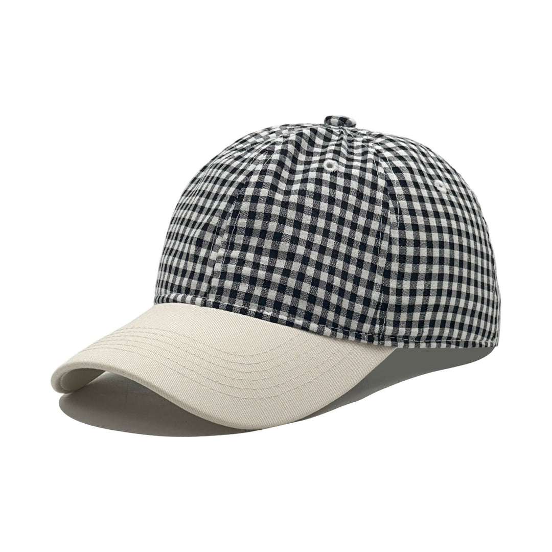 Ladies' fashionable cap with check pattern Brehn