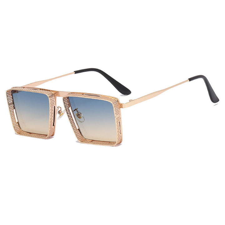 Ladies extravagant square sunglasses with perforated frame Kalsten