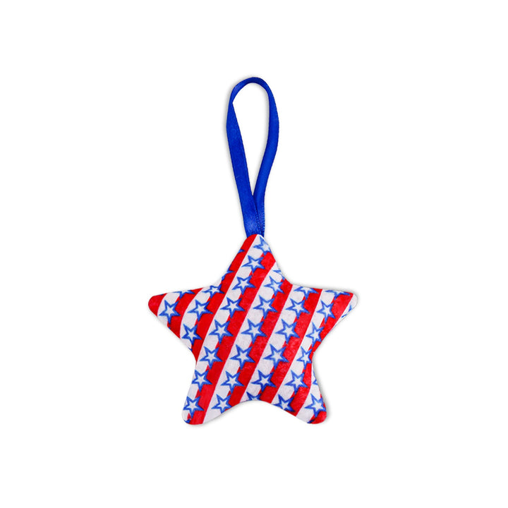Unisex star-shaped hanging decoration made of soft felt with US flag pattern Kalsten