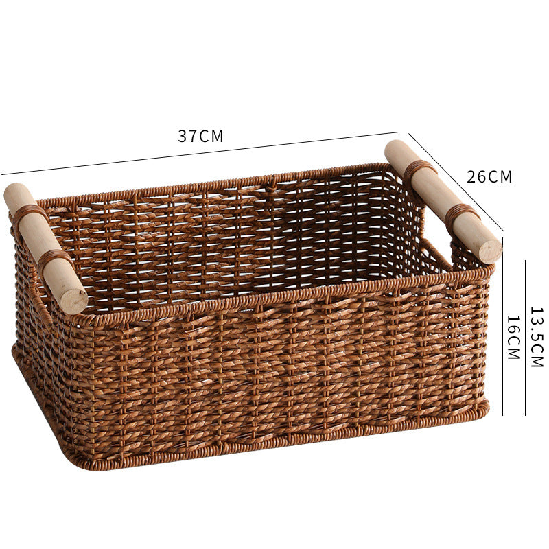 Decorative Woven Storage Basket with Handles Kalsten