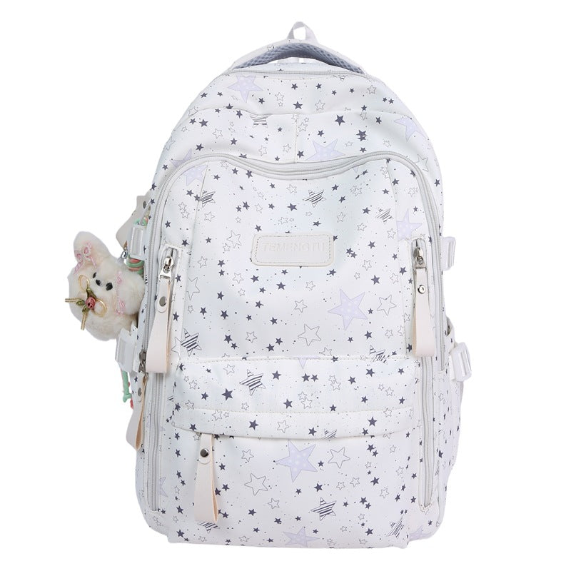 Multi-Compartt Star-Printed Backpack Kalsten