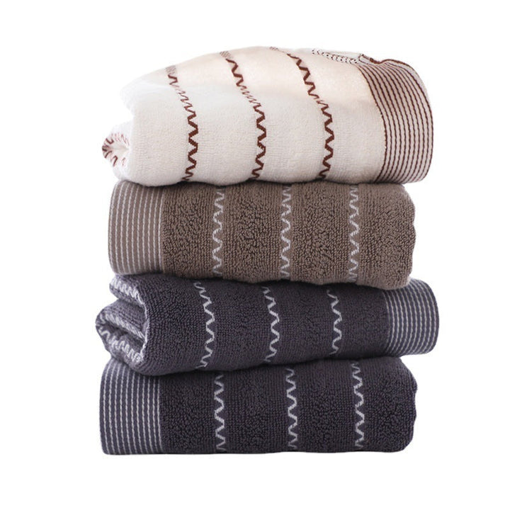 Ladies terry bath towel with modern stripes Kalsten