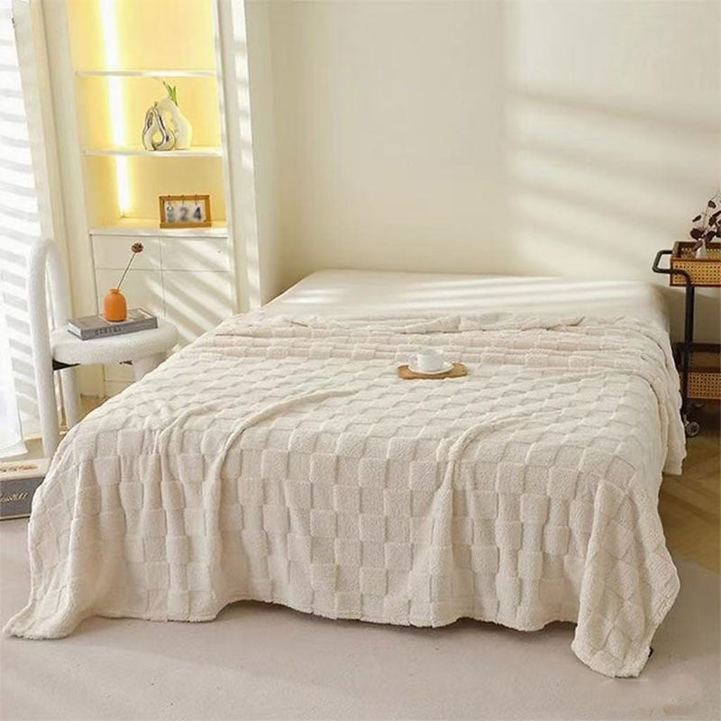 Women Plush Bedspread with Textured Design Kalsten