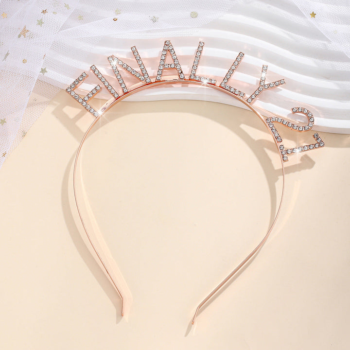Women's Glittering Hairband with Inscription Kalsten