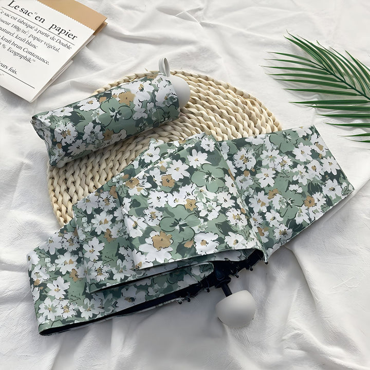 Ladies Folding Umbrella with Elegant Floral Pattern Kalsten