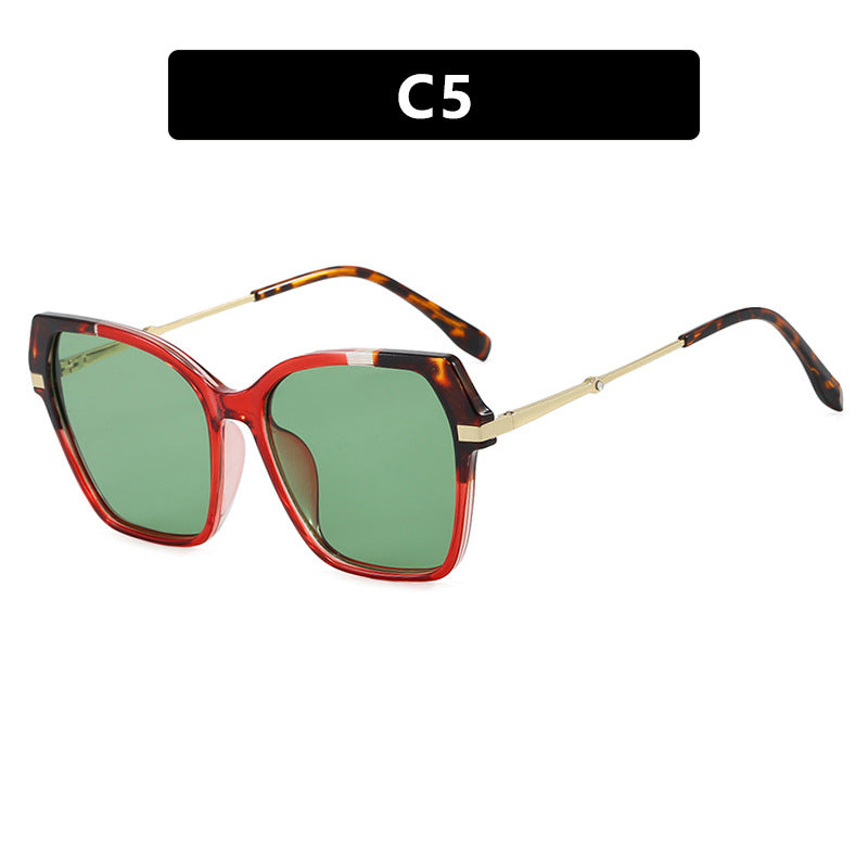 Ladies square sunglasses with elegant metal frame and protective UV filter Kalsten