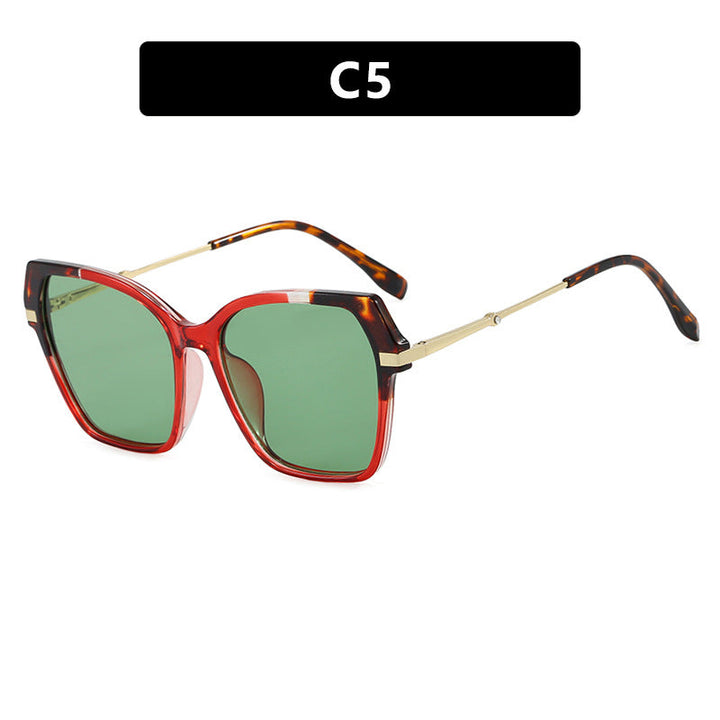 Ladies square sunglasses with elegant metal frame and protective UV filter Kalsten