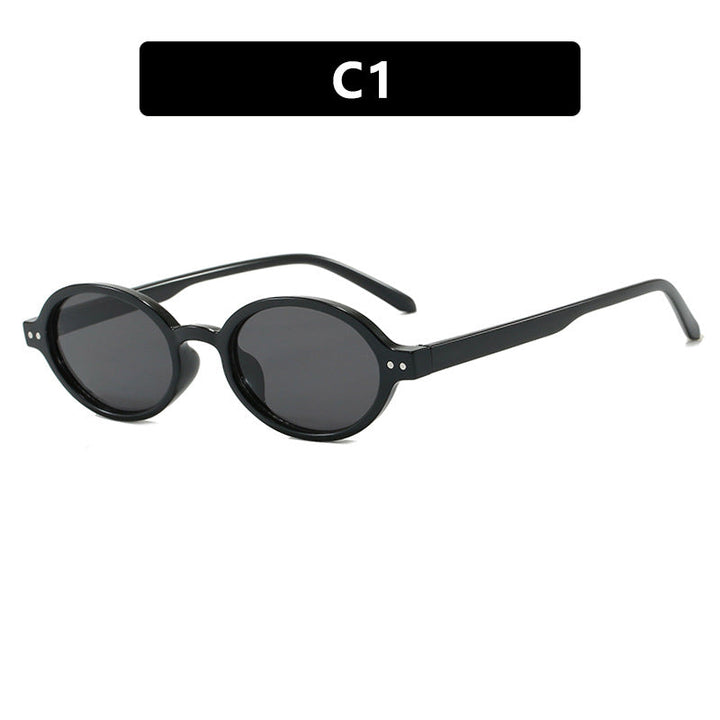 Ladies fashionable oval-shaped sunglasses with fancy frame Kalsten