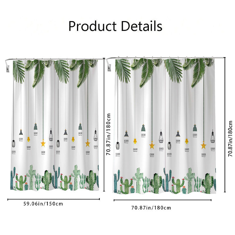 Tropical Garden Themed Shower Curtain Kalsten