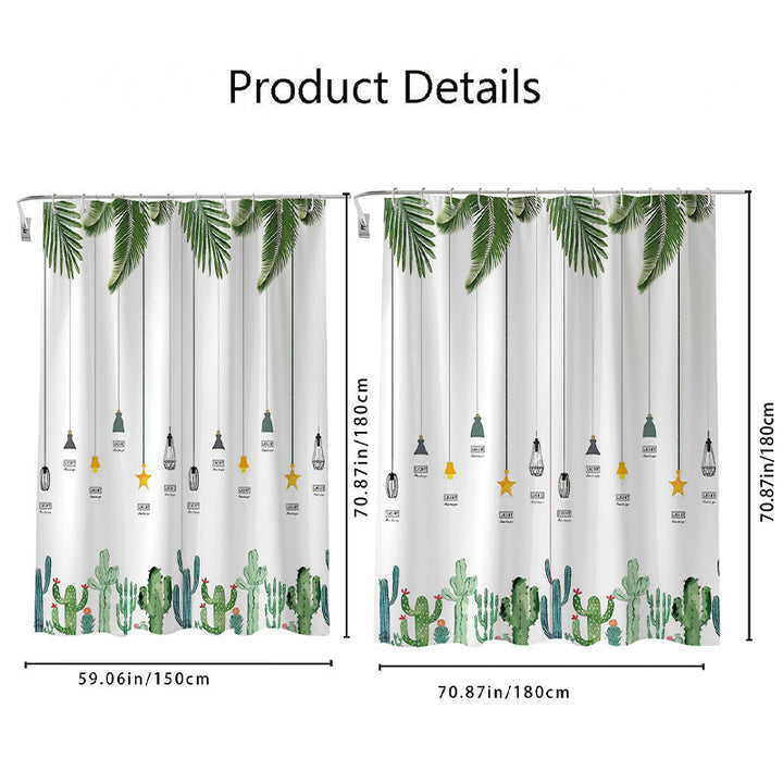 Tropical-Inspired Botanical Shower Curtain Kalsten