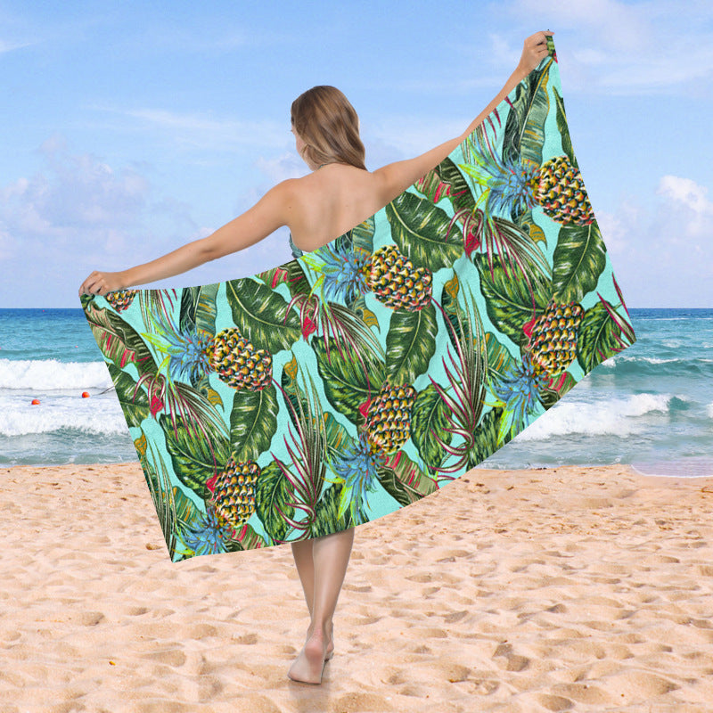 Beach towel with exotic pineapple and palm pattern Kalsten