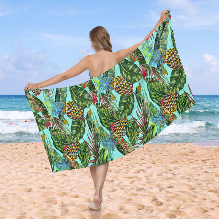 Beach towel with exotic pineapple and palm pattern Kalsten