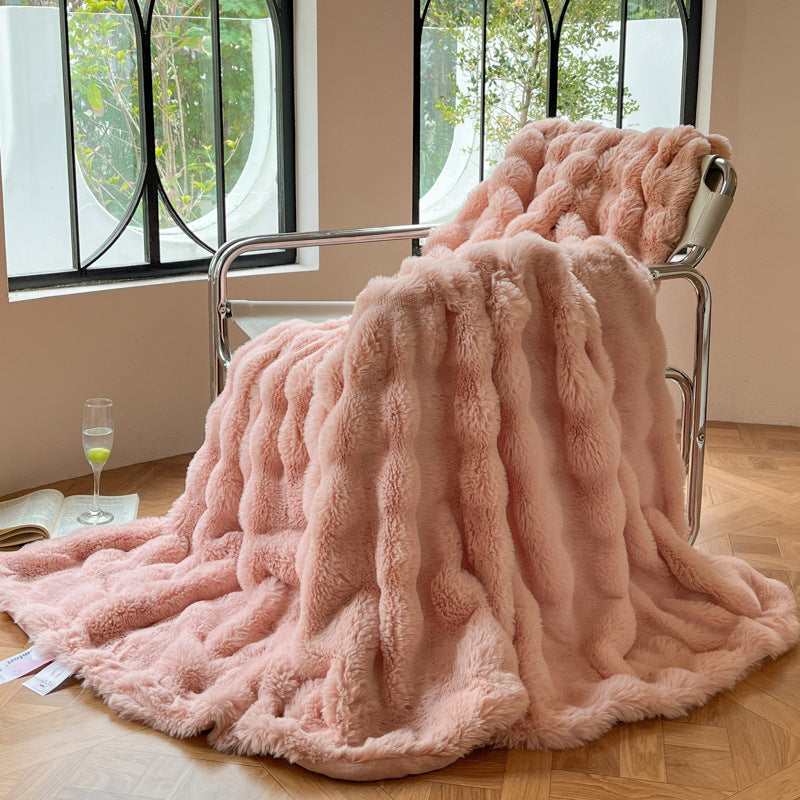 Luxurious Textured Soft Throw Blanket Kalsten