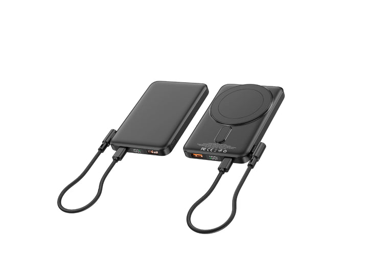 Portable power bank with integrated wireless charger and digital display Kalsten