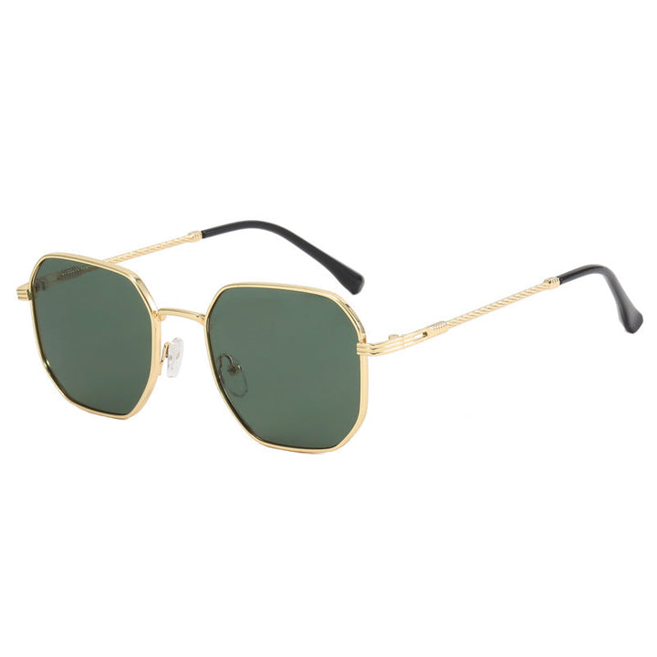 Ladies extravagant geometric sunglasses with striking metal frame Kalsten