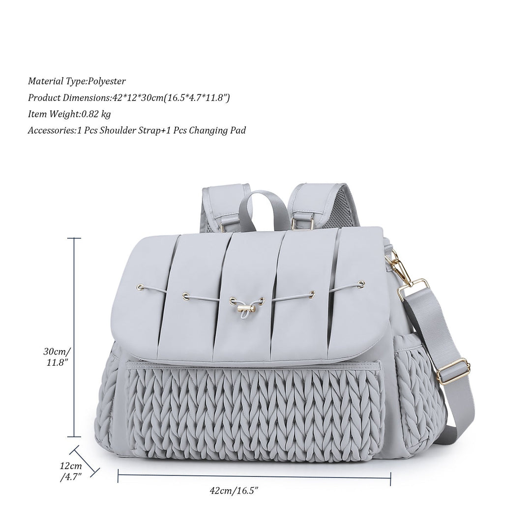 Fashionable backpack with braided design Kalsten