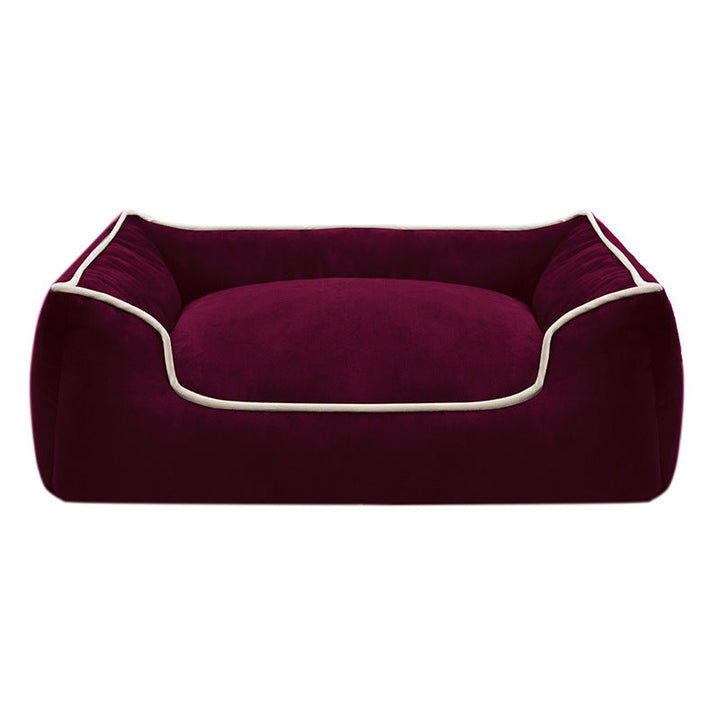 Cozy Velvet Dog Bed