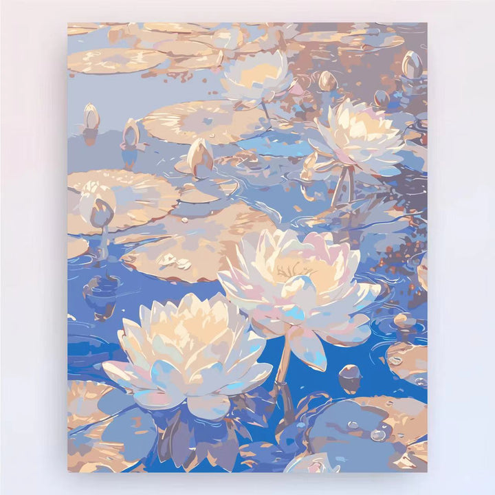 Contemporary Lotus Floral Canvas Art Print Kalsten