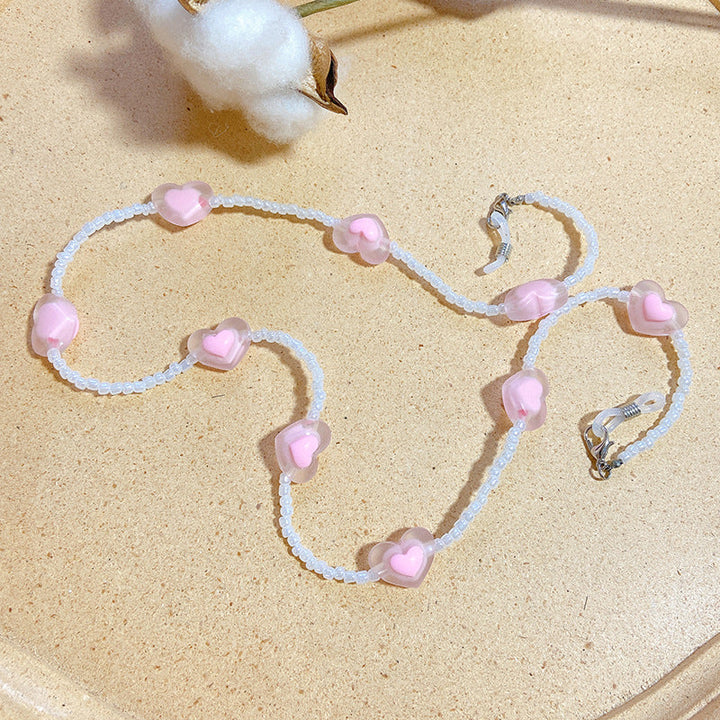 Fashionable glasses strap with heart pendants Kalsten