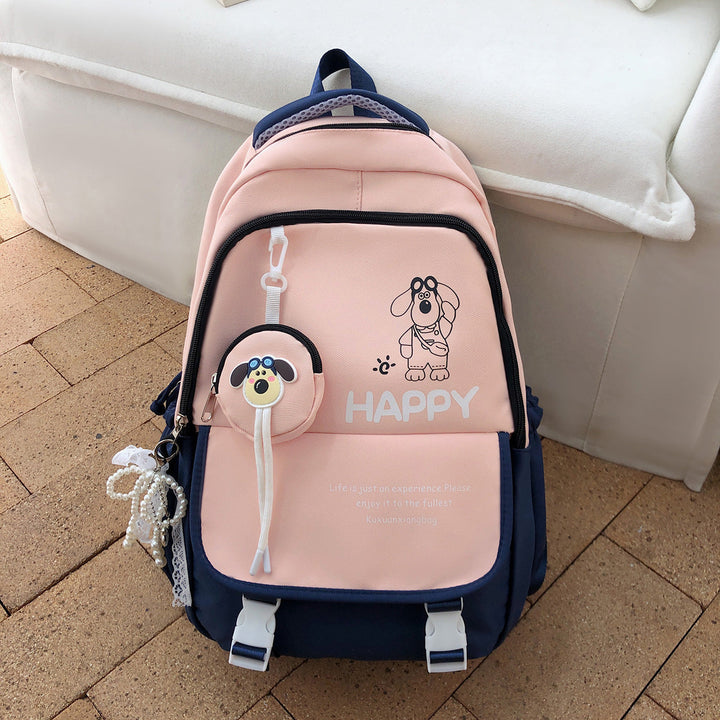 Cute Dog-Themed Casual School Backpack