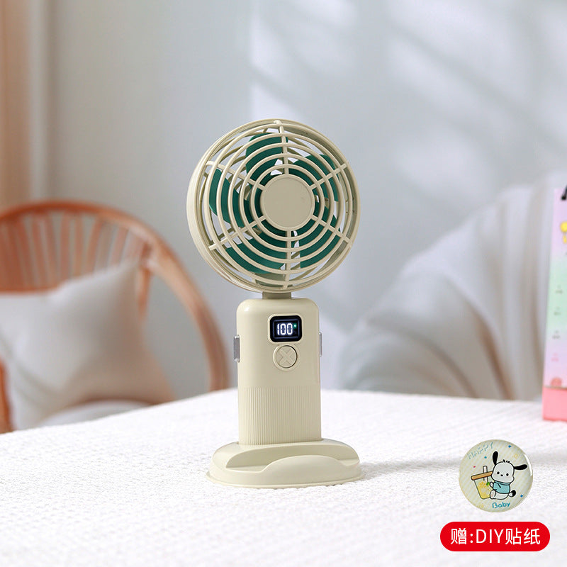 Women portable mini fan with digital speed display Kalsten
