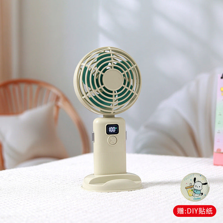 Women portable mini fan with digital speed display Kalsten