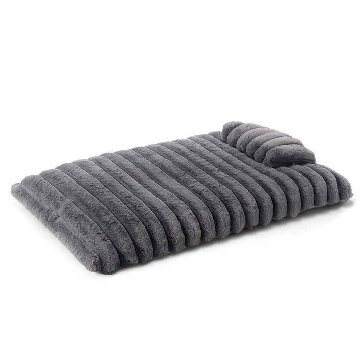 Plush Contoured Pet Sleeping Mat Dog Bed