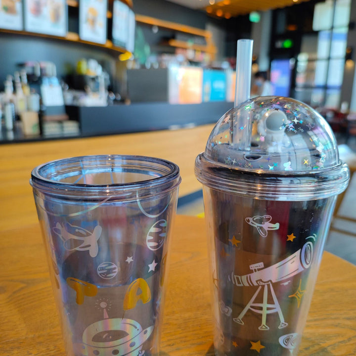 Ladies personalized drinking cups with child-friendly astronaut design Kalsten